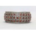 Bangle Cuff Bracelet Sterling Silver 925 Coral Gem Stone Handmade Women C458